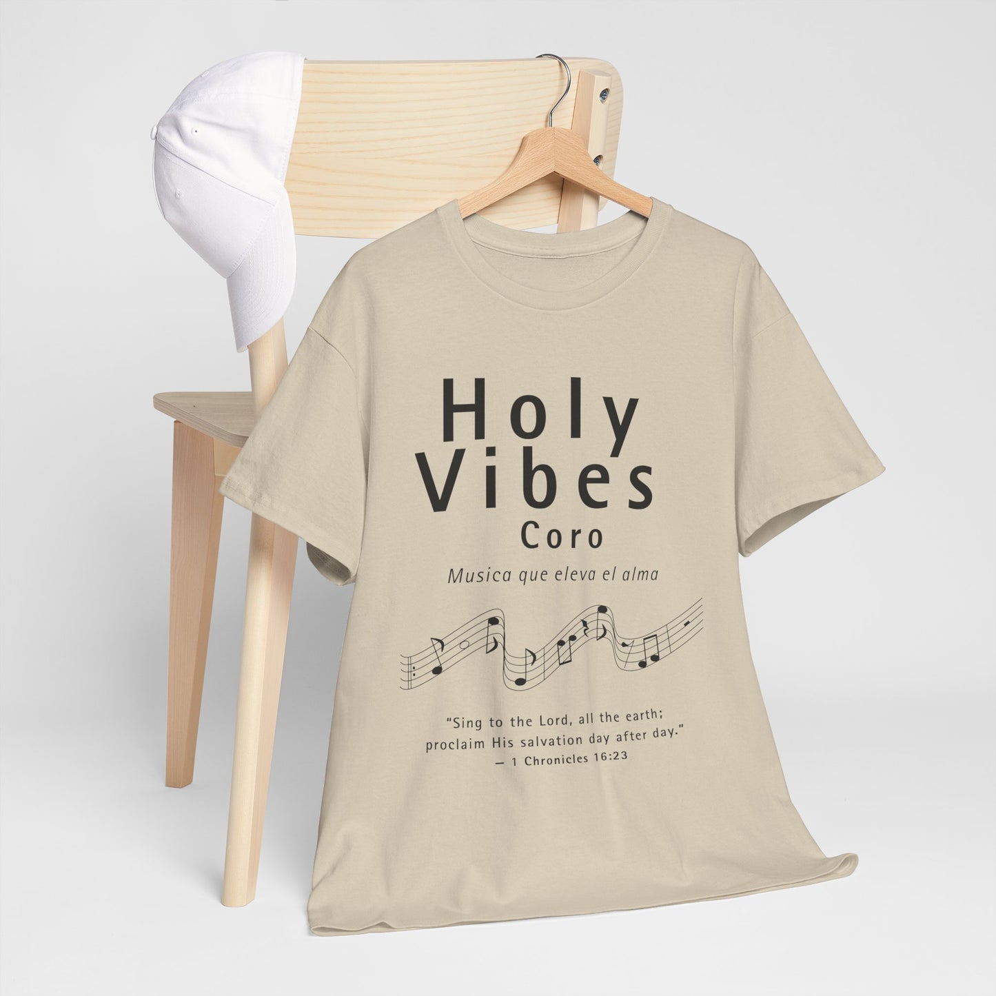 Camiseta unisex de algodón grueso Holy Vibes: camiseta musical inspiradora para la adoración