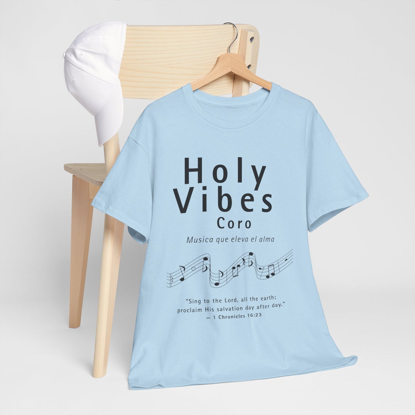 Camiseta unisex de algodón grueso Holy Vibes: camiseta musical inspiradora para la adoración