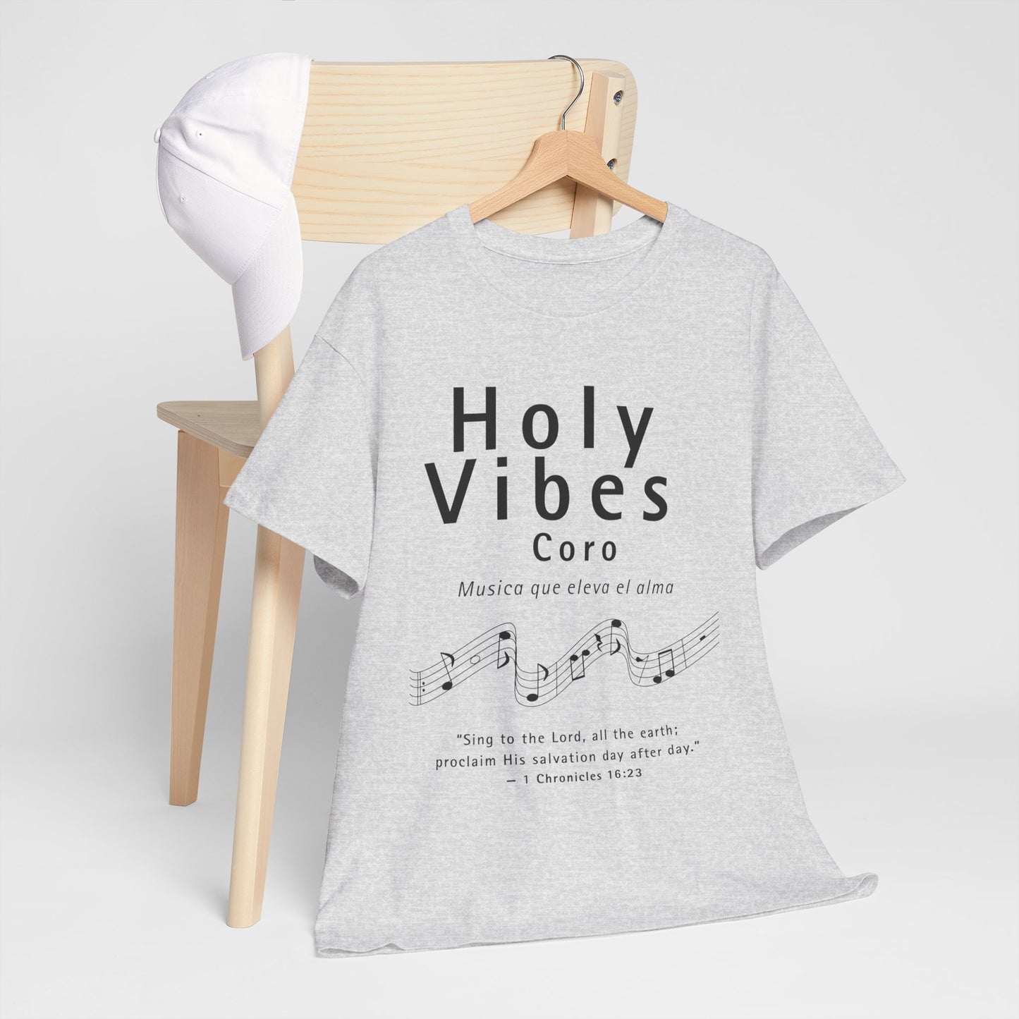 Camiseta unisex de algodón grueso Holy Vibes: camiseta musical inspiradora para la adoración