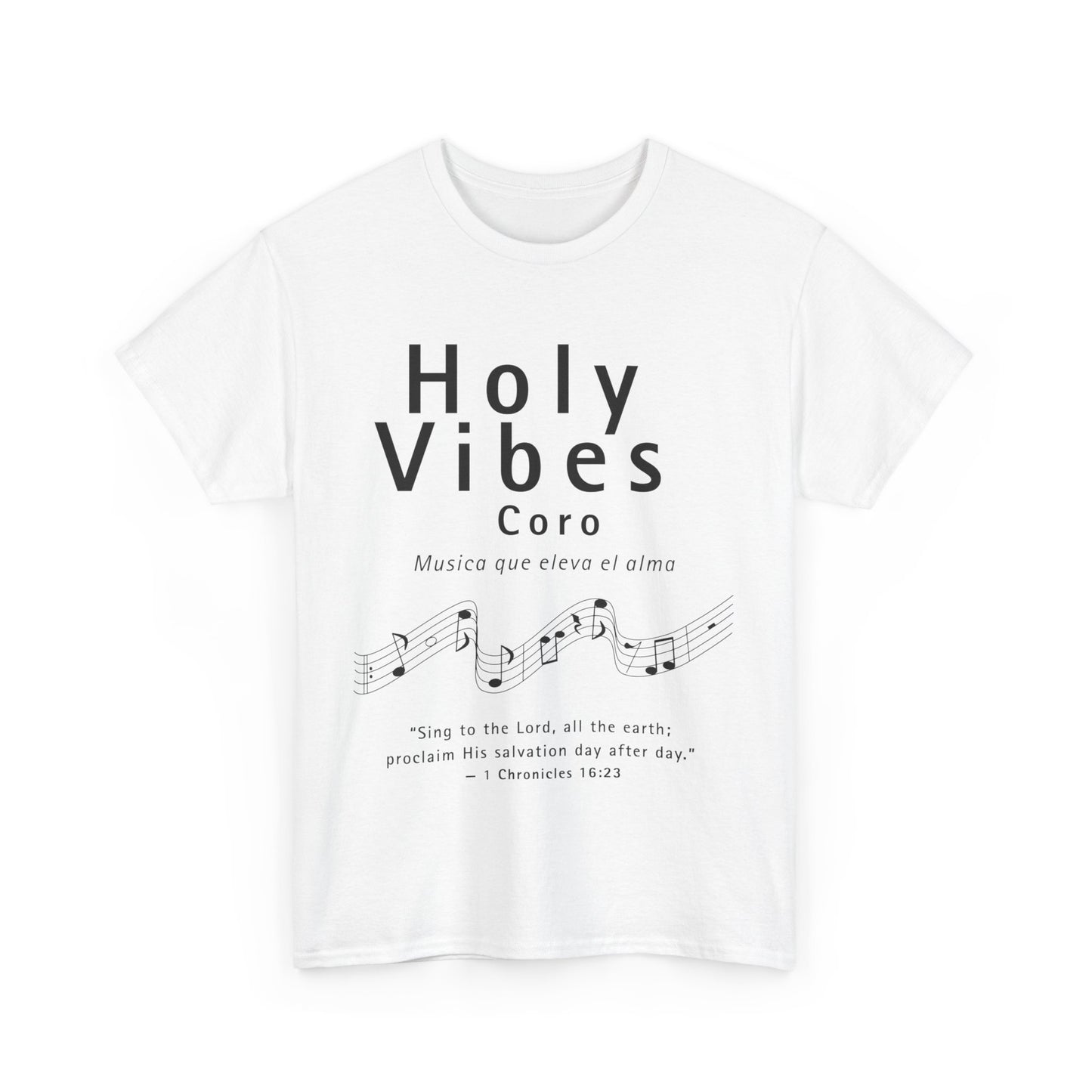 Camiseta unisex de algodón grueso Holy Vibes: camiseta musical inspiradora para la adoración