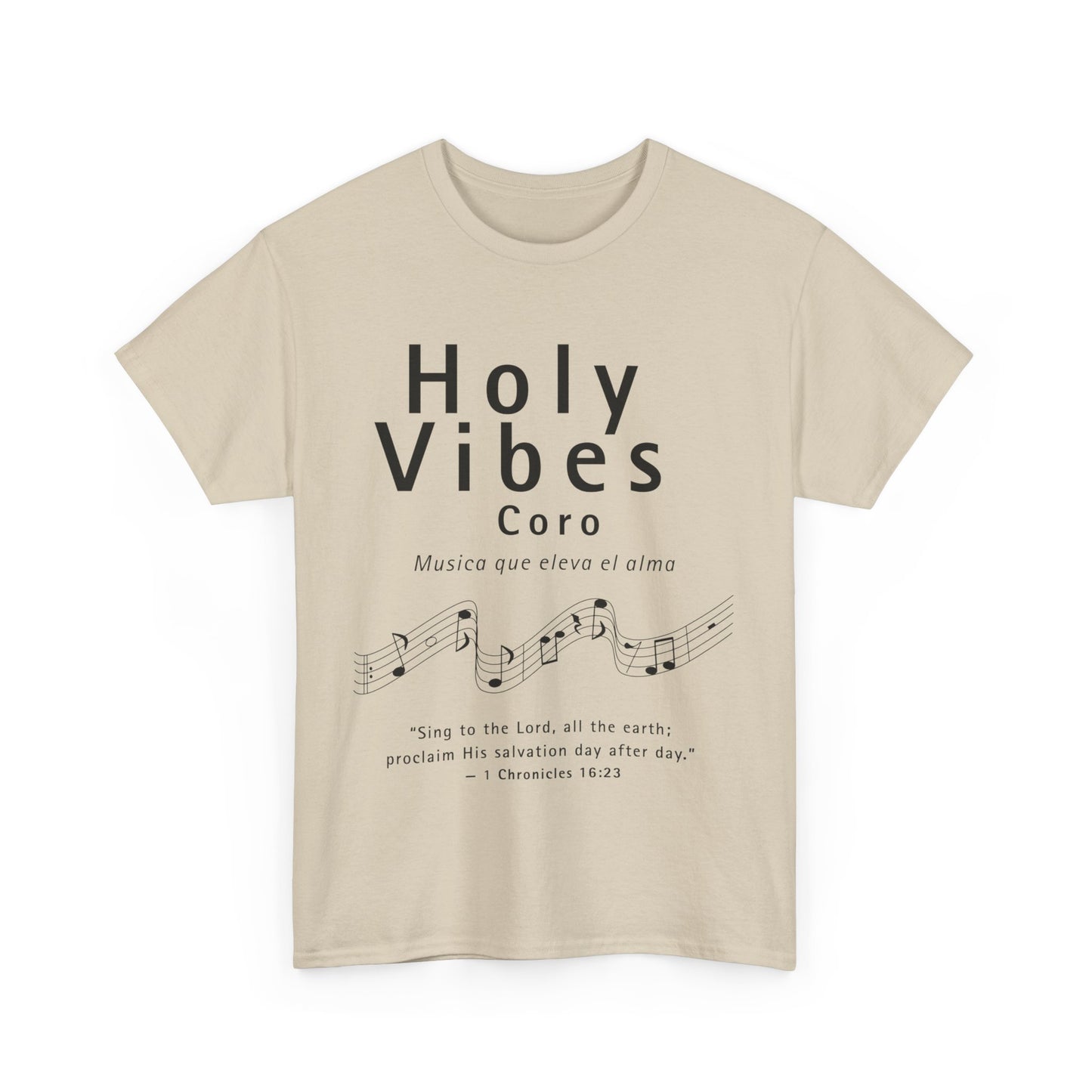 Camiseta unisex de algodón grueso Holy Vibes: camiseta musical inspiradora para la adoración