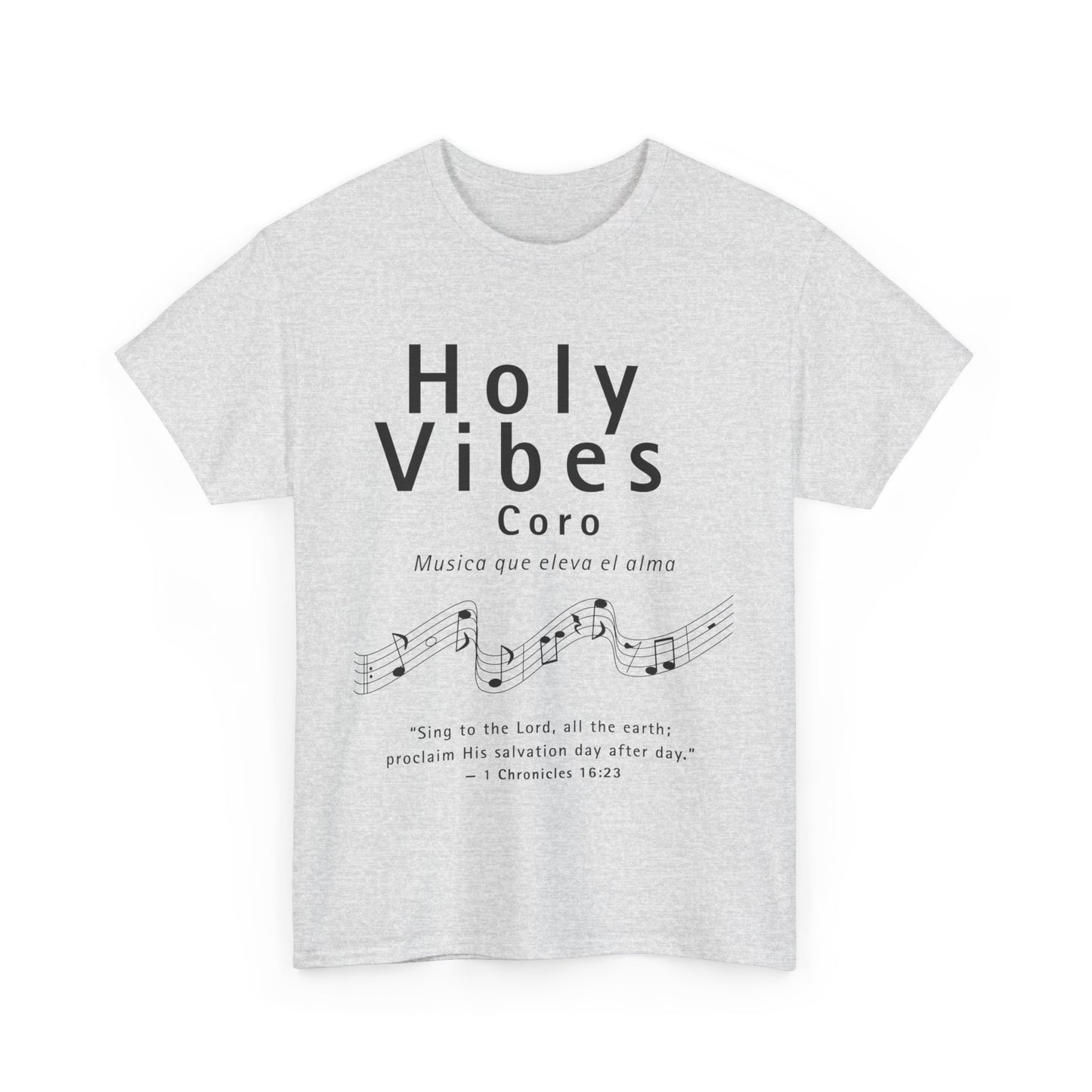 Camiseta unisex de algodón grueso Holy Vibes: camiseta musical inspiradora para la adoración