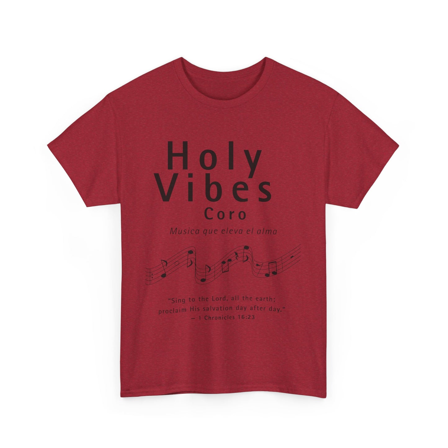 Camiseta unisex de algodón grueso Holy Vibes: camiseta musical inspiradora para la adoración