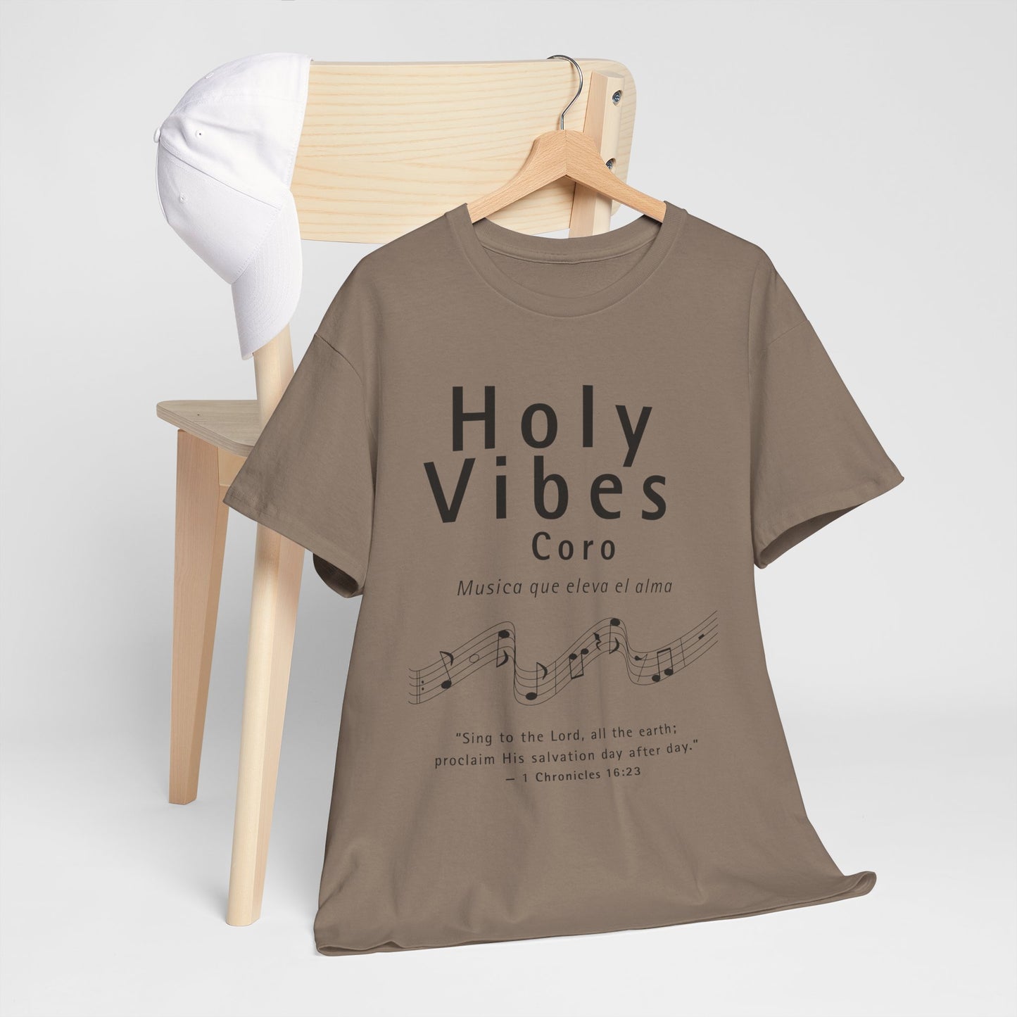 Camiseta unisex de algodón grueso Holy Vibes: camiseta musical inspiradora para la adoración