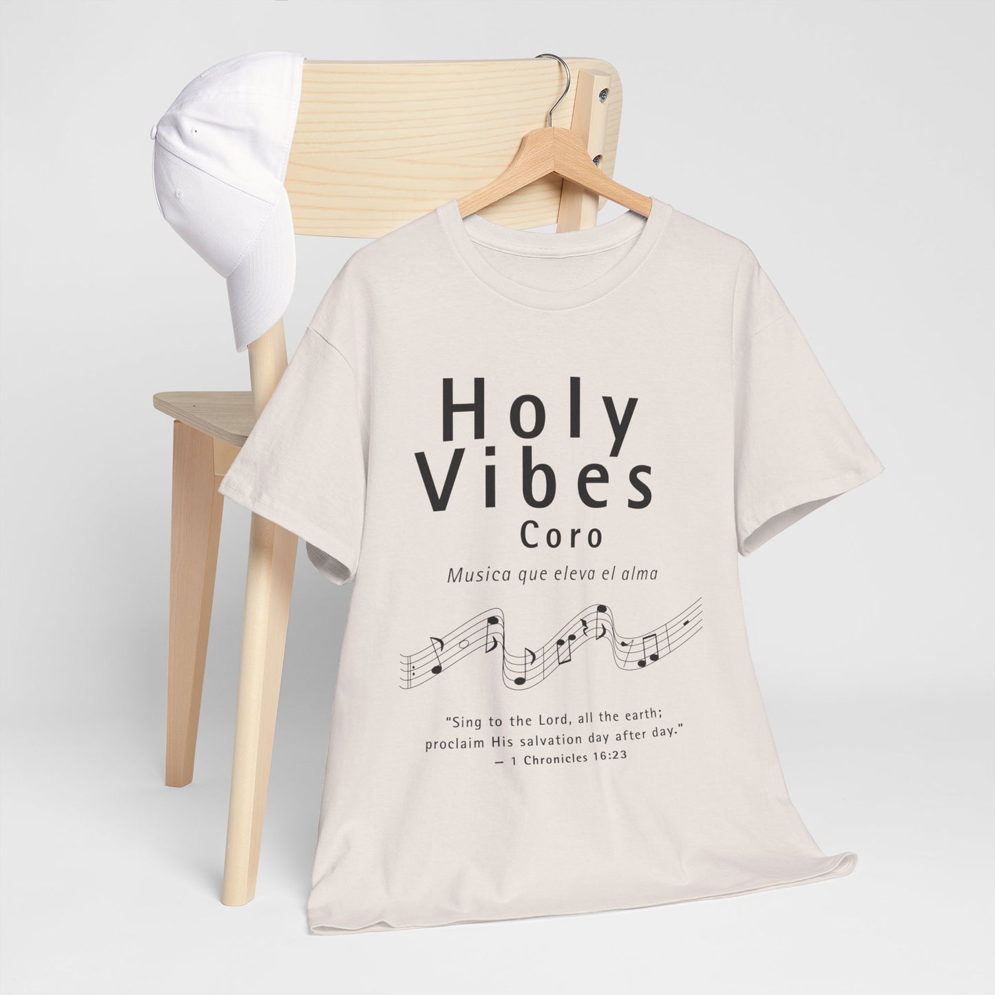 Camiseta unisex de algodón grueso Holy Vibes: camiseta musical inspiradora para la adoración