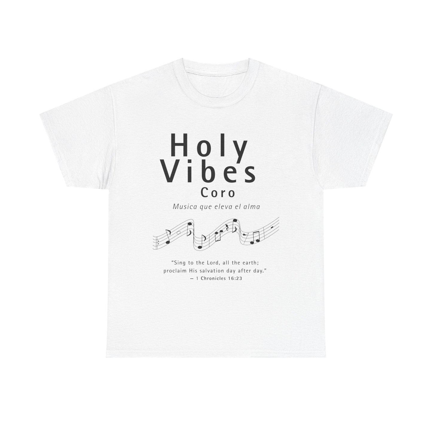 Camiseta unisex de algodón grueso Holy Vibes: camiseta musical inspiradora para la adoración