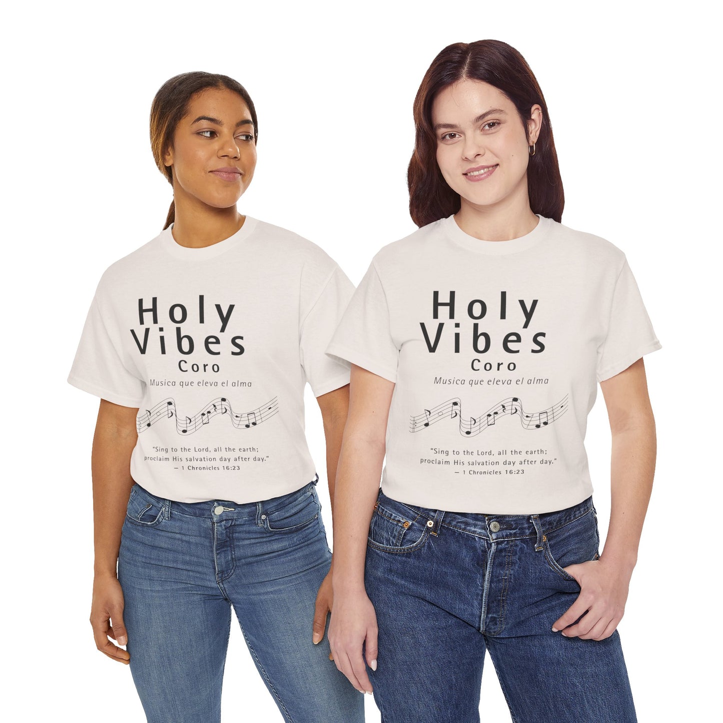 Camiseta unisex de algodón grueso Holy Vibes: camiseta musical inspiradora para la adoración