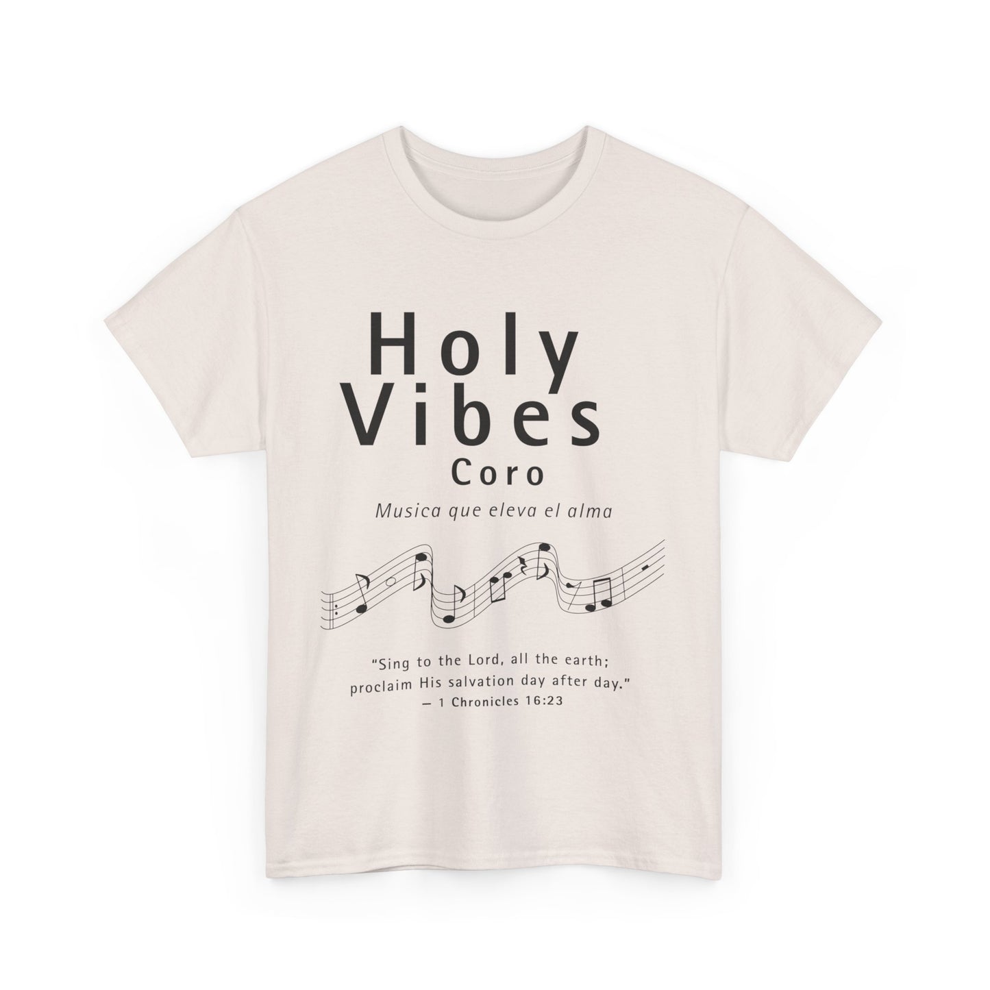 Camiseta unisex de algodón grueso Holy Vibes: camiseta musical inspiradora para la adoración