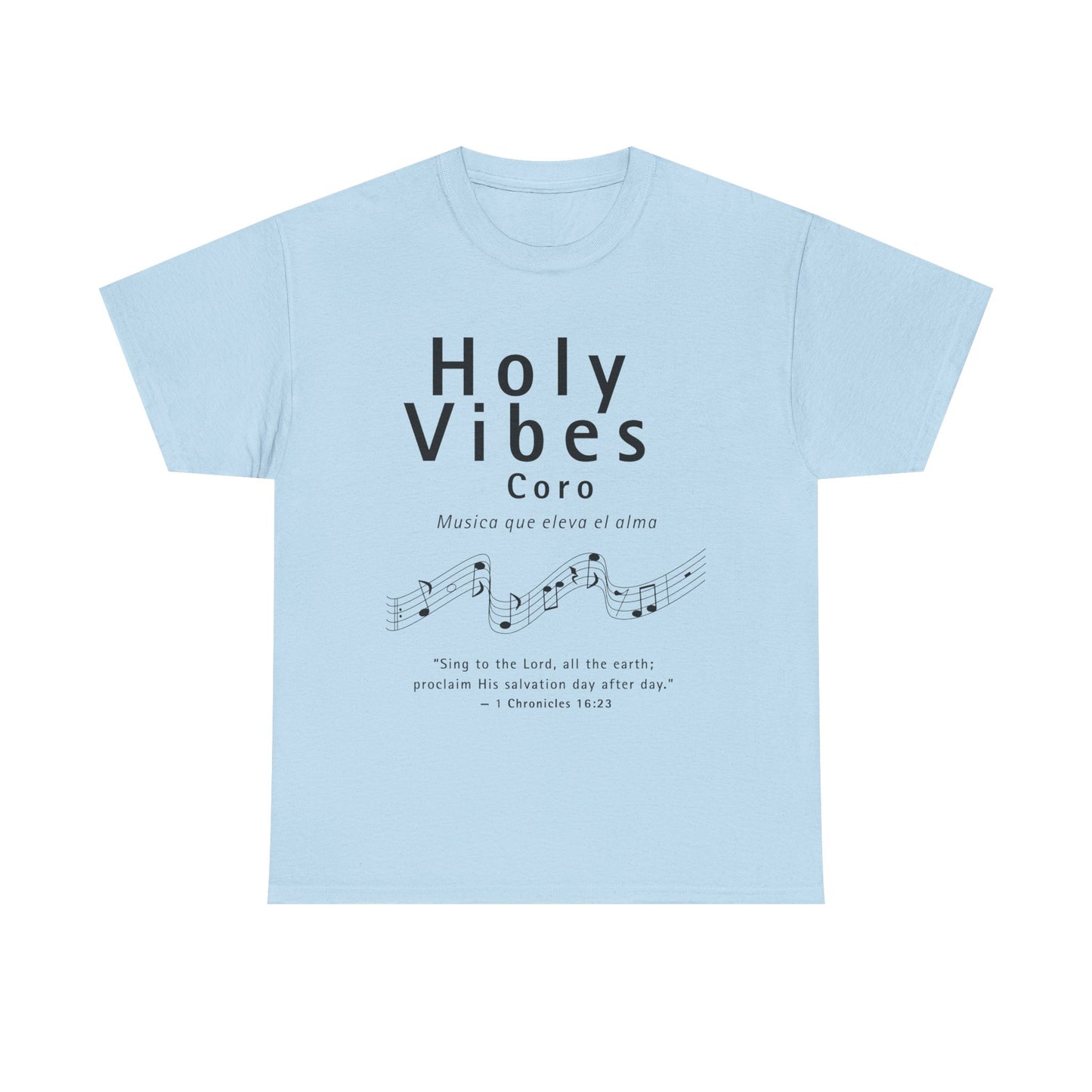 Camiseta unisex de algodón grueso Holy Vibes: camiseta musical inspiradora para la adoración