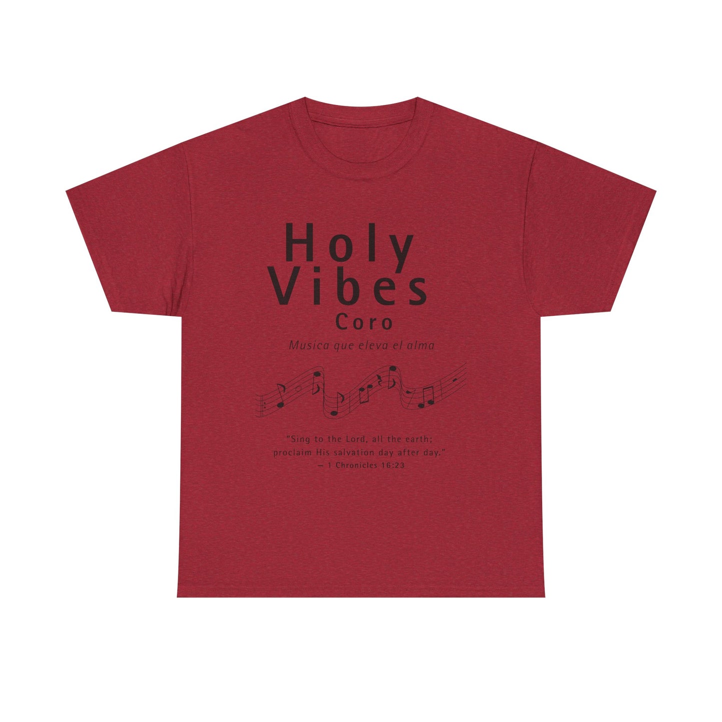 Camiseta unisex de algodón grueso Holy Vibes: camiseta musical inspiradora para la adoración
