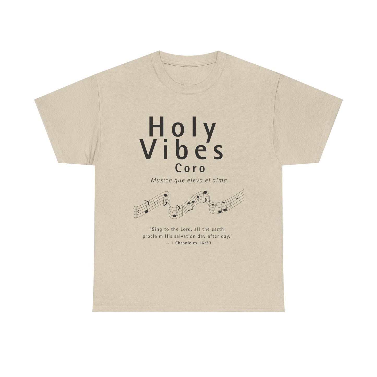 Camiseta unisex de algodón grueso Holy Vibes: camiseta musical inspiradora para la adoración