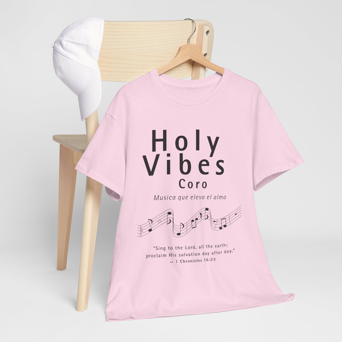 Camiseta unisex de algodón grueso Holy Vibes: camiseta musical inspiradora para la adoración