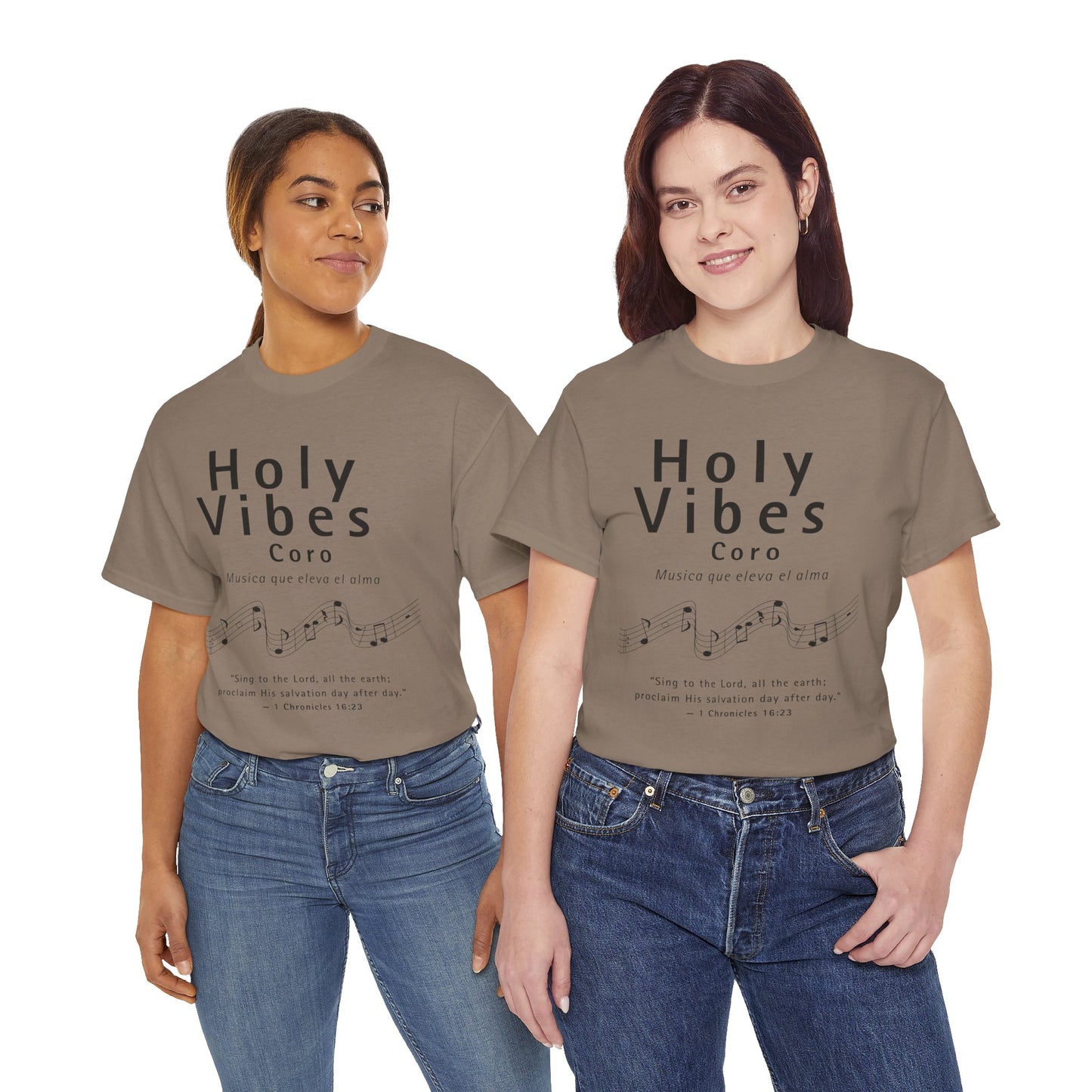 Camiseta unisex de algodón grueso Holy Vibes: camiseta musical inspiradora para la adoración