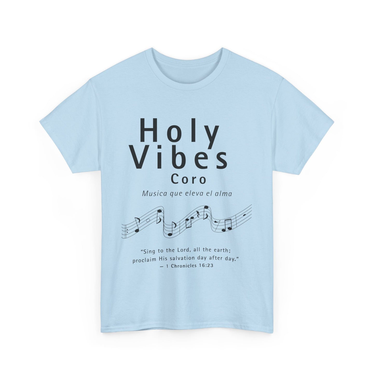 Camiseta unisex de algodón grueso Holy Vibes: camiseta musical inspiradora para la adoración